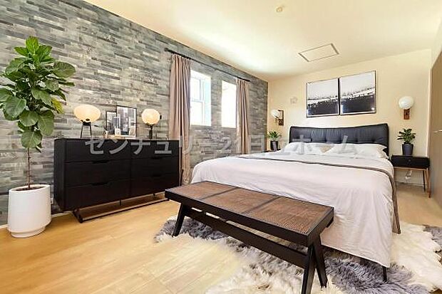 《寝室》　■本画像は家具の配置をCGで作成しており、実際に現地に家具は置かれておりません。また、価格に家具は含まれておりません。