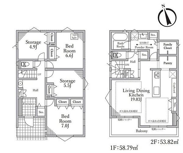 《間取り》■リビング中心の新生活。光を取り入れる開放的な設計で居心地の良い時間を演出します。