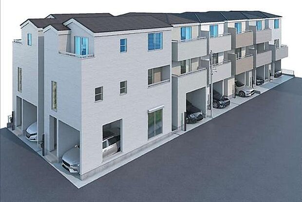 《完成予想図 外観パース》　■スタイリッシュかつ重厚感のある洗練された外観！上品さを際立たせています。（イメージパースは実際と異なる場合があります）