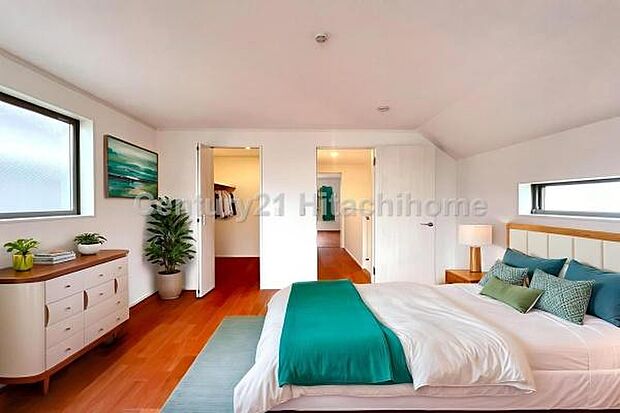 《寝室》　■個の時間をたっぷり楽しめる快適空間です。本画像は家具や小物の配置をCGで作成しており、実際に現地に家具は置かれておりません。また、価格に家具は含まれておりません。