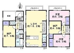 JR横須賀線 新川崎駅 徒歩17分 2SLDKの間取り