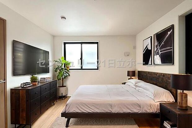 《寝室》 ■本画像は家具の配置をCGで作成しており、実際に現地に家具は置かれておりません。また、価格に家具は含まれておりません。