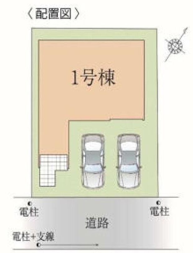 《区画図》 ■カースペース2台あり(車種によります)。