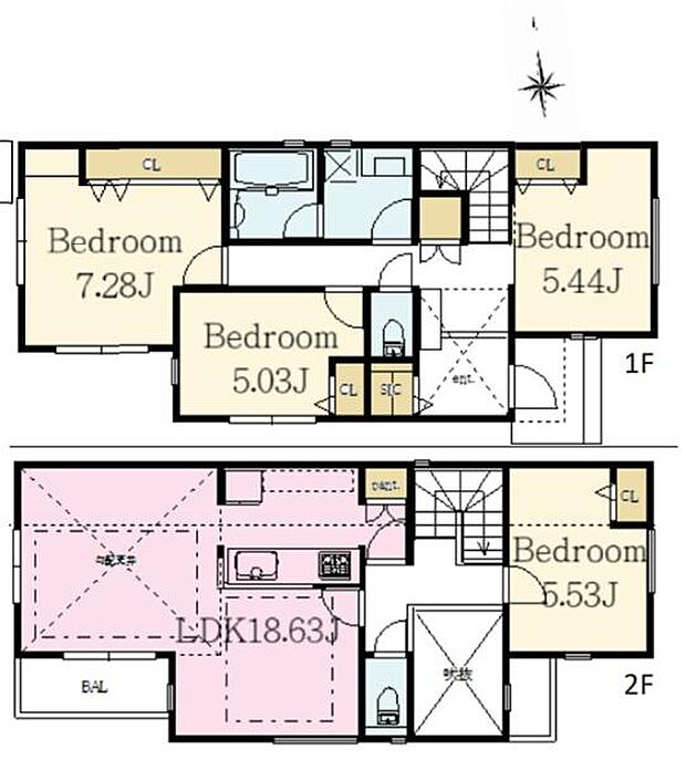 《間取り》■リビング中心の新生活。光を取り入れる開放的な設計で居心地の良い時間を演出します。