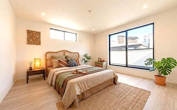 《寝室》　■個の時間をたっぷり楽しめる快適空間です。本画像は家具家電や小物の配置をCGで作成しており、実際に現地に家具家電や小物は置かれておりません。また、価格に含まれておりません。