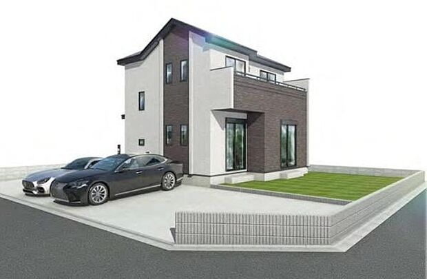 《完成予想図 外観パース》　■スタイリッシュかつ重厚感のある洗練された外観！上品さを際立たせています。（イメージパースは実際と異なる場合があります）