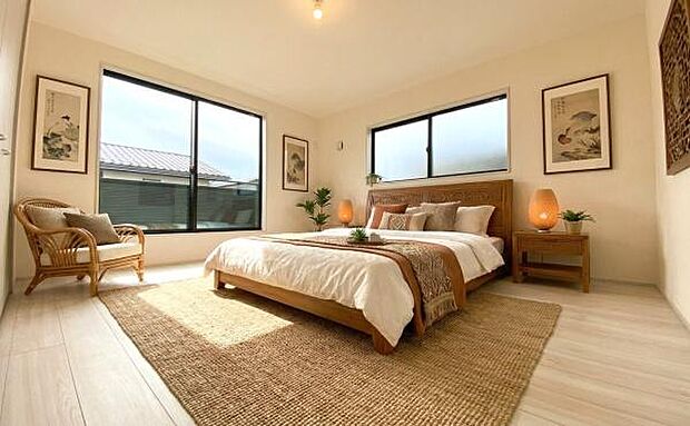 《洋室》 ■個の時間をたっぷり楽しめる快適空間です。本画像は家具家電や小物の配置をCGで作成しており、実際に現地に家具家電や小物は置かれておりません。また、価格に含まれておりません。