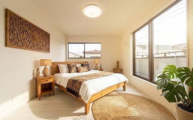 《寝室》　■個の時間をたっぷり楽しめる快適空間です。本画像は家具家電や小物の配置をCGで作成しており、実際に現地に家具は置かれておりません。また、価格に家具は含まれておりません。