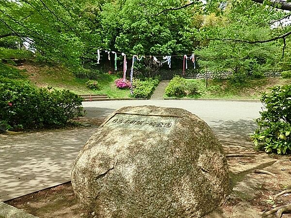 日吉本町鯛ヶ崎公園まで358m、思い切り走ったり、山に登ったりできる駅近の公園。山といってもちょうどよい感じの自然具合が嬉しいです。