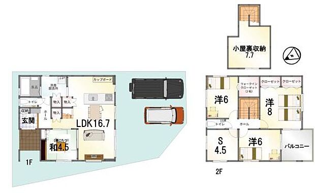 3-1号地　第3期　林ニュータウン(4SLDK)の間取り