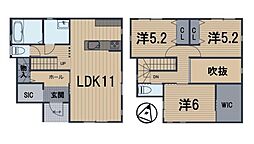 中古一戸建 3SLDKの間取り