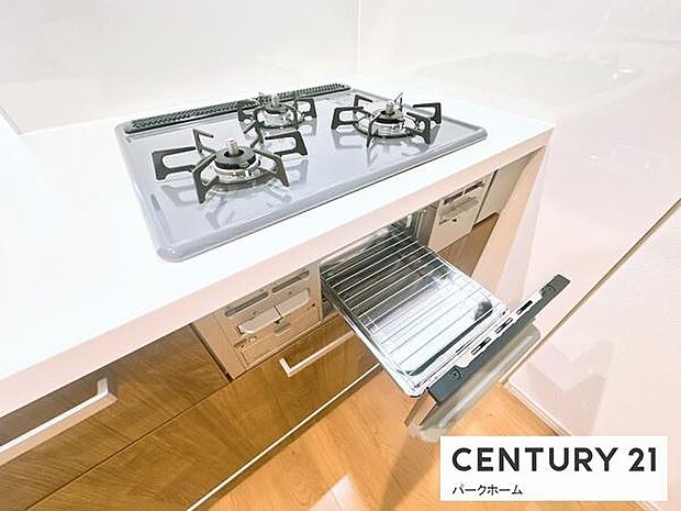 【ガスコンロ】3口タイプでお料理がはかどります！