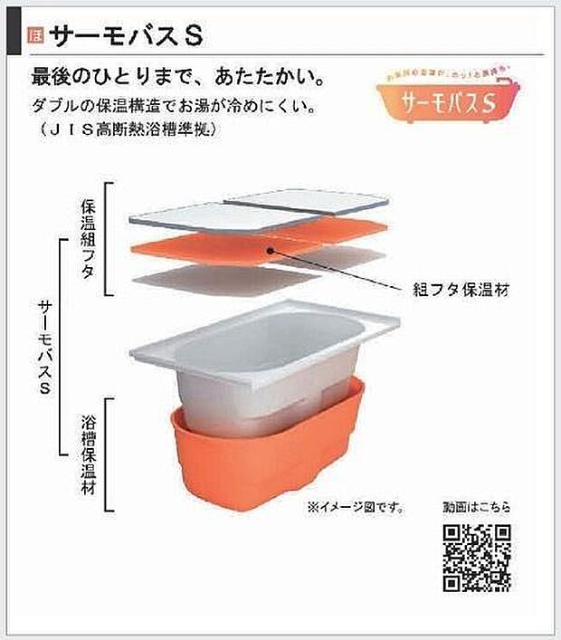 浴槽はサーモバスＳを採用！