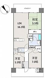 ジェイグラン・エル草津 3LDKの間取図画像