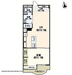 パレス第2三好 1LDKの間取図画像