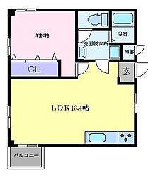 間取図画像 1LDK