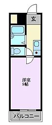 メゾンなか 1Kの間取図画像