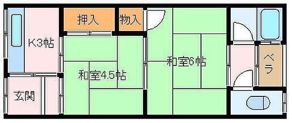 榎木文化 ｜大阪府堺市西区上(賃貸アパート2K・2階・30.00㎡)の写真 その2
