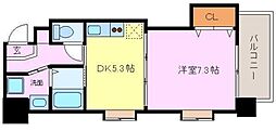 プリエール石津 1DKの間取図画像