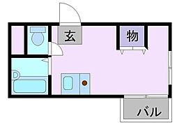 ドミール石津 ワンルームの間取図画像