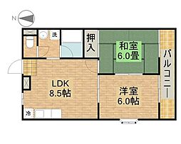 サウスパーク浜寺 2LDKの間取図画像