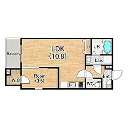 高石市取石2丁目アパート 1LDKの間取図画像