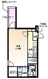 フジパレス鳳駅西3番館 1Kの間取図画像