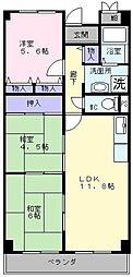 フレンズシップ高石 3LDKの間取図画像