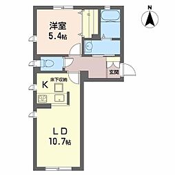 リラフォート 1LDKの間取図画像