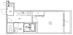 フジパレス鳳中町ノース 1Kの間取図画像