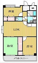 ベル・ローゼ浜寺 3LDKの間取図画像