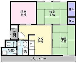リデント和泉 3DKの間取図画像