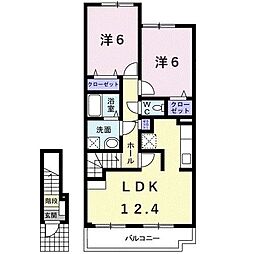 ガーデンハウスYH 2LDKの間取図画像