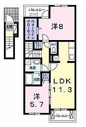 ガーデンエレガント2 2LDKの間取図画像