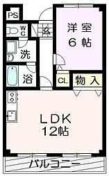 マスターズ・エル綾園20 1LDKの間取図画像