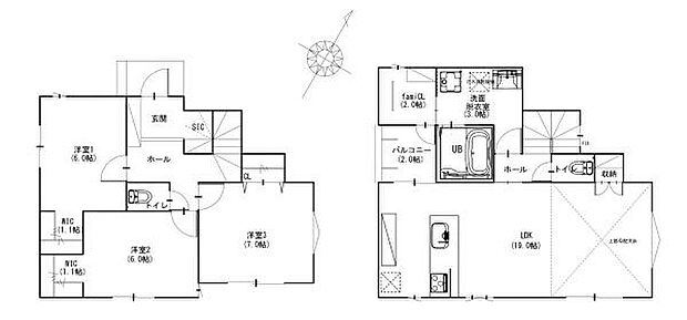 《間取り》■リビング中心の新生活。光を取り入れる開放的な設計で居心地の良い時間を演出します。