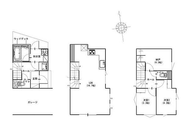 天然木素材や、スケルトン階段などコンパクトサイズながら本物志向のおしゃれ感のある1棟。自社施工だからできる建築。乾太くん（ガス式乾燥機6キロ）も標準装備