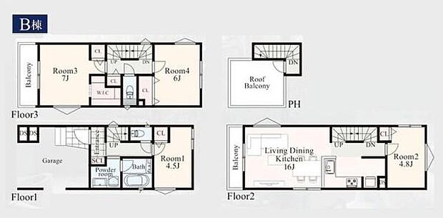 《間取り》■リビング中心の新生活。光を取り入れる開放的な設計で居心地の良い時間を演出します。