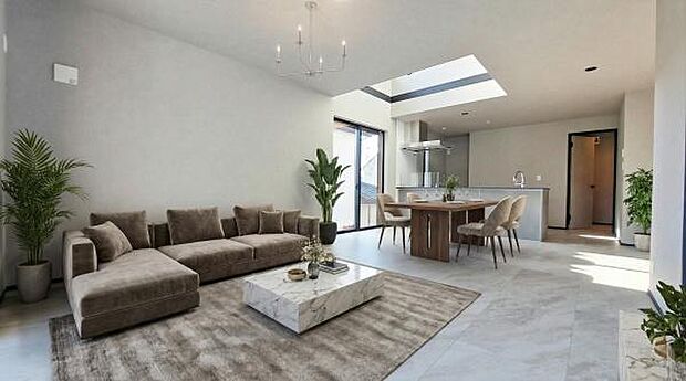 ■ゆとりを感じさせる上質で明るい空間。(本画像家具はCGで作成しており、実際に現地に家具はおかれておりません。また価格に家具は含まれておりません)