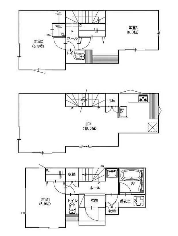 《間取り》■リビング中心の新生活。光を取り入れる開放的な設計で居心地の良い時間を演出します。