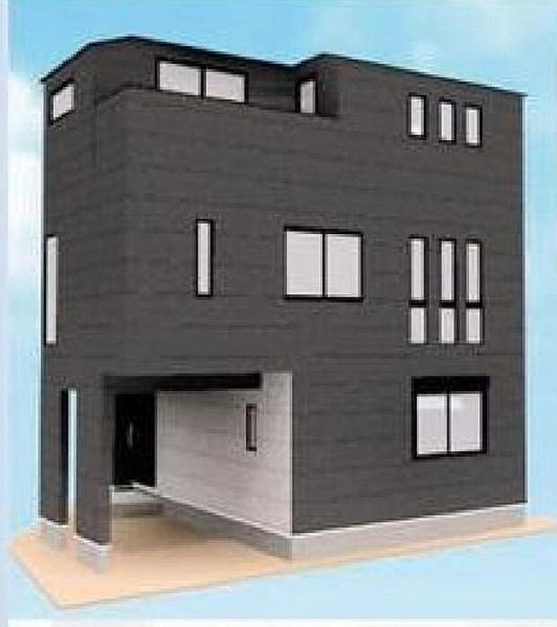 《完成予想図 外観パース》 ■スタイリッシュかつ重厚感のある洗練された外観!ホワイトをベースに仕上げ上品さを際立たせています。(イメージパースは実際と異なる場合があります)