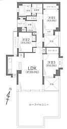 コスモ井土ヶ谷グランヒルズ 3LDKの間取図画像