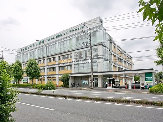 市ケ尾病院まで1030m、診療科目：内科・外科・歯科・歯科口腔外科他