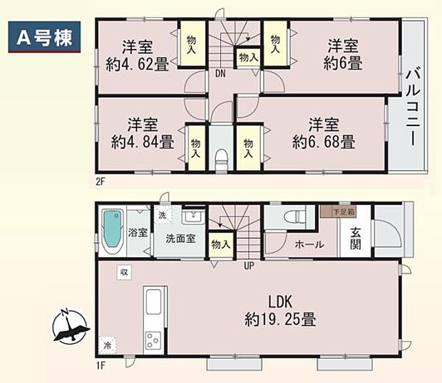 《間取り》■リビング中心の新生活。光を取り入れる開放的な設計で居心地の良い時間を演出します。