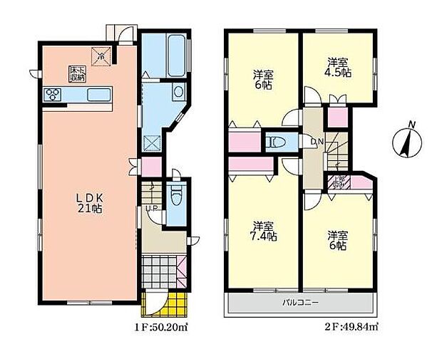 《間取り》■リビング中心の新生活。光を取り入れる開放的な設計で居心地の良い時間を演出します。