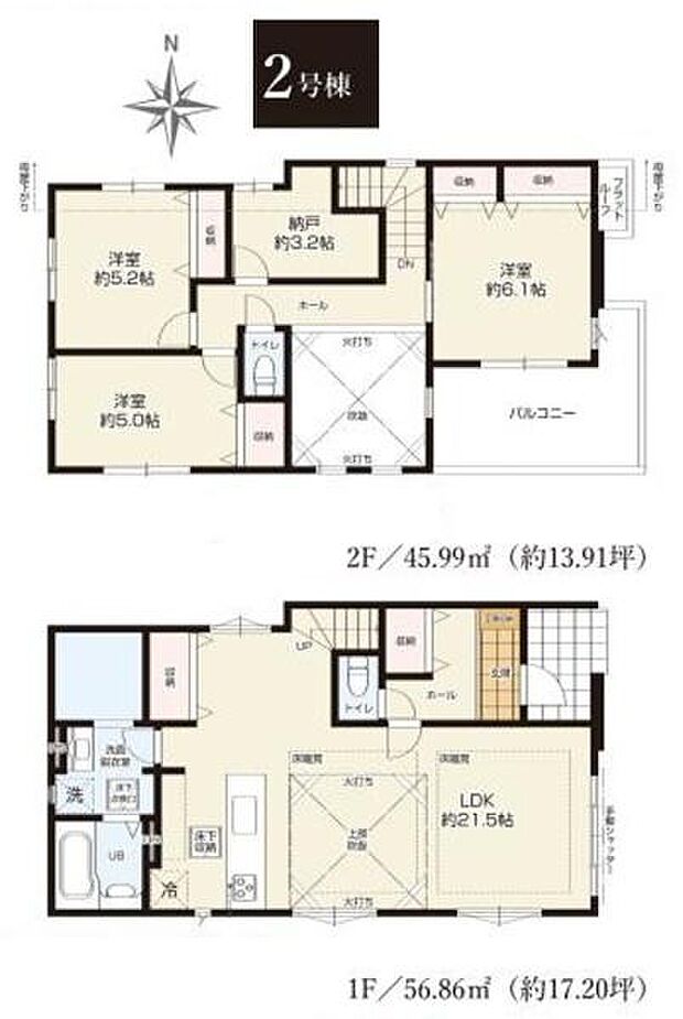 《間取り》■リビング中心の新生活。光を取り入れる開放的な設計で居心地の良い時間を演出します。