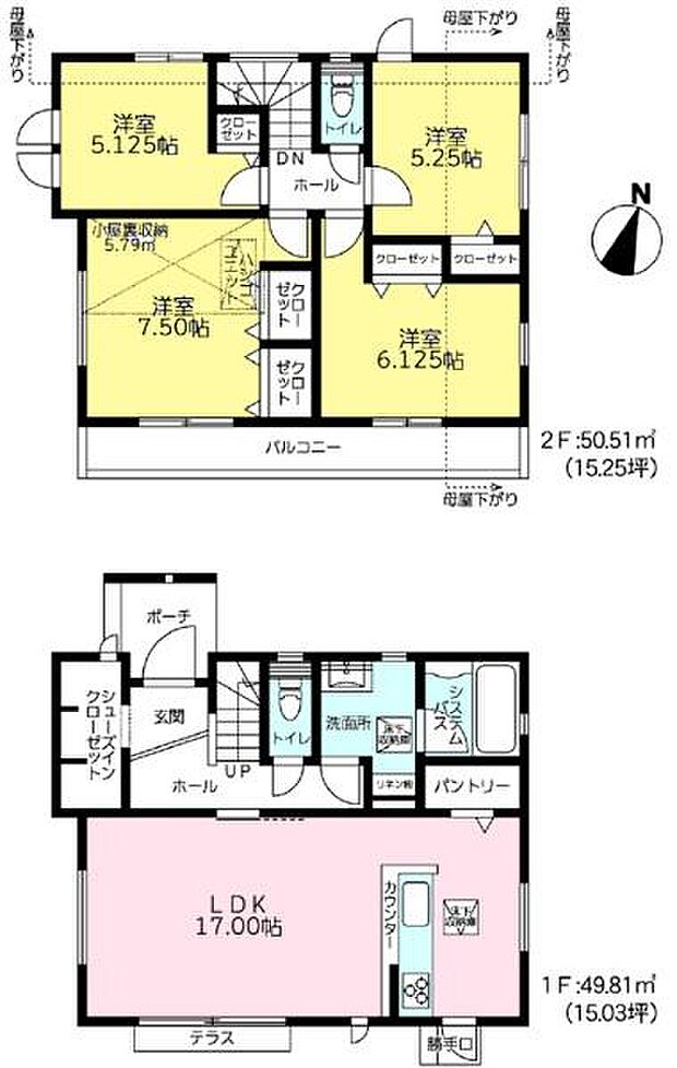 《間取り》■リビング中心の新生活。光を取り入れる明るく開放的な設計で居心地の良い時間を演出します。