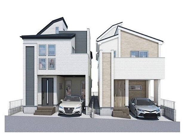 《完成予想図 外観パース》 ■スタイリッシュかつ重厚感のある洗練された外観!ブラツクとブラウンをベースに仕上げ上品さを際立たせています。(イメージパースは実際と異なる場合があります)