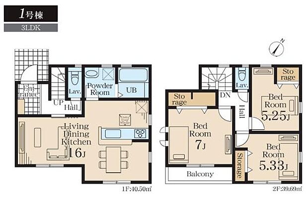 《間取り》■リビング中心の新生活。光を取り入れる明るく開放的な設計で居心地の良い時間を演出します。
