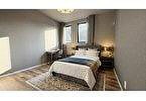 《寝室》 本画像はCGで作成しており、実際の現地家具はCGにより消去し本画面を作成しております。また、価格に家具は含まれておりません。